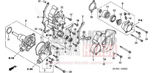 POMPE A EAU VFR800A8 de 2008
